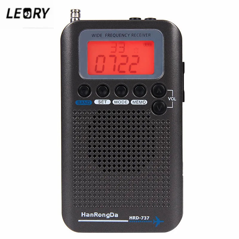 

LEORY New Aircraft Band Radio Receiver VHF Portable Full Band Radio FM AM Recorder CB SW AIR Radio Receivers with Headphone
