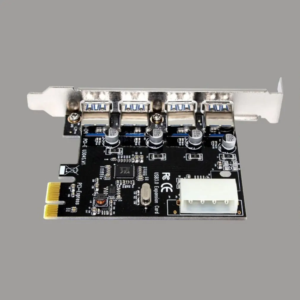 

Mini 4 Port PCI-E Card Slot Express Expansion to USB 3.0 Adapter Riser Card