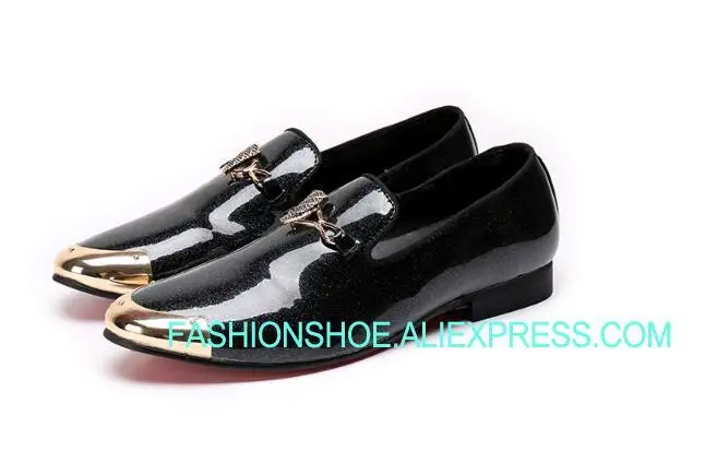 

Hot Selling Patent leather Formal Suit Dress Shoes Slip on Man's Loafers Big Size euro 46