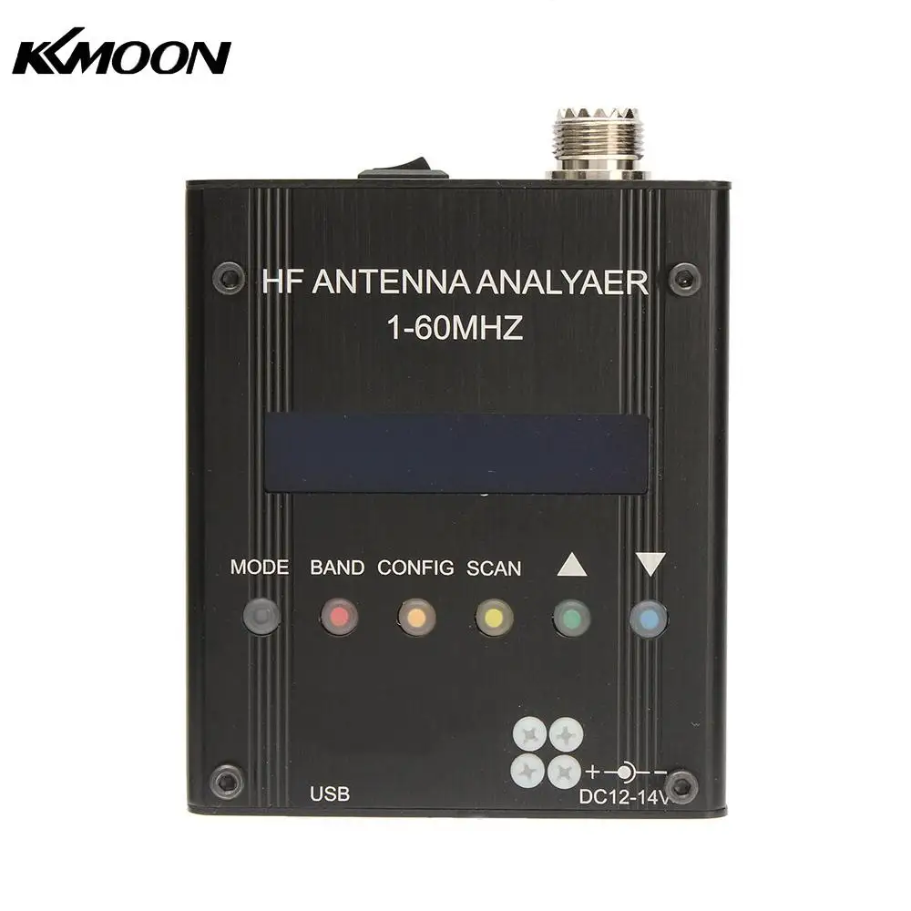 

MR300 Digital Shortwave Antenna Analyzer 1-60MHz RF SWR Impedance (Resistance+Reactance) Capacitance Inductance Tester for Ham