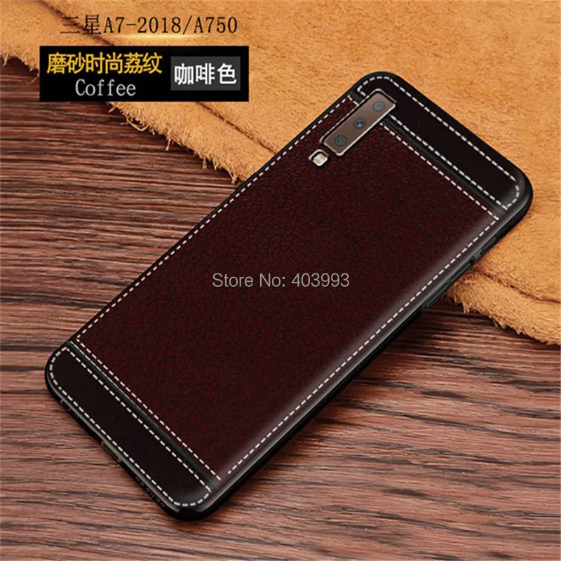 Soft Case For Samsung A7 2018 Case Leather Back Cover Phone Case For Samsung Galaxy A7 2018 GalaxyA7 A 7 2018 SM-A750F A750F