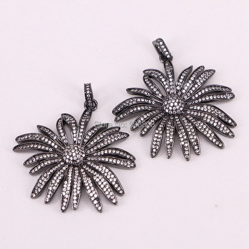4PCS Fashion CZ Zirconia Micro Paved Big Flower Women Pendant for Brides Wedding Jewelry | Украшения и аксессуары