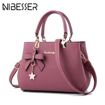 

NIBESSER 2020 Women Shoulder Bag Women Designer Luxury Handbags Women Bags Plum Bow Sweet Messenger Crossbody Bag for Women