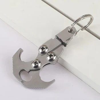 

Outdoor Camping Tools Folding Gravity Grappling Hook Outdoor Climbing Claw Survival Carabiner Tool Set