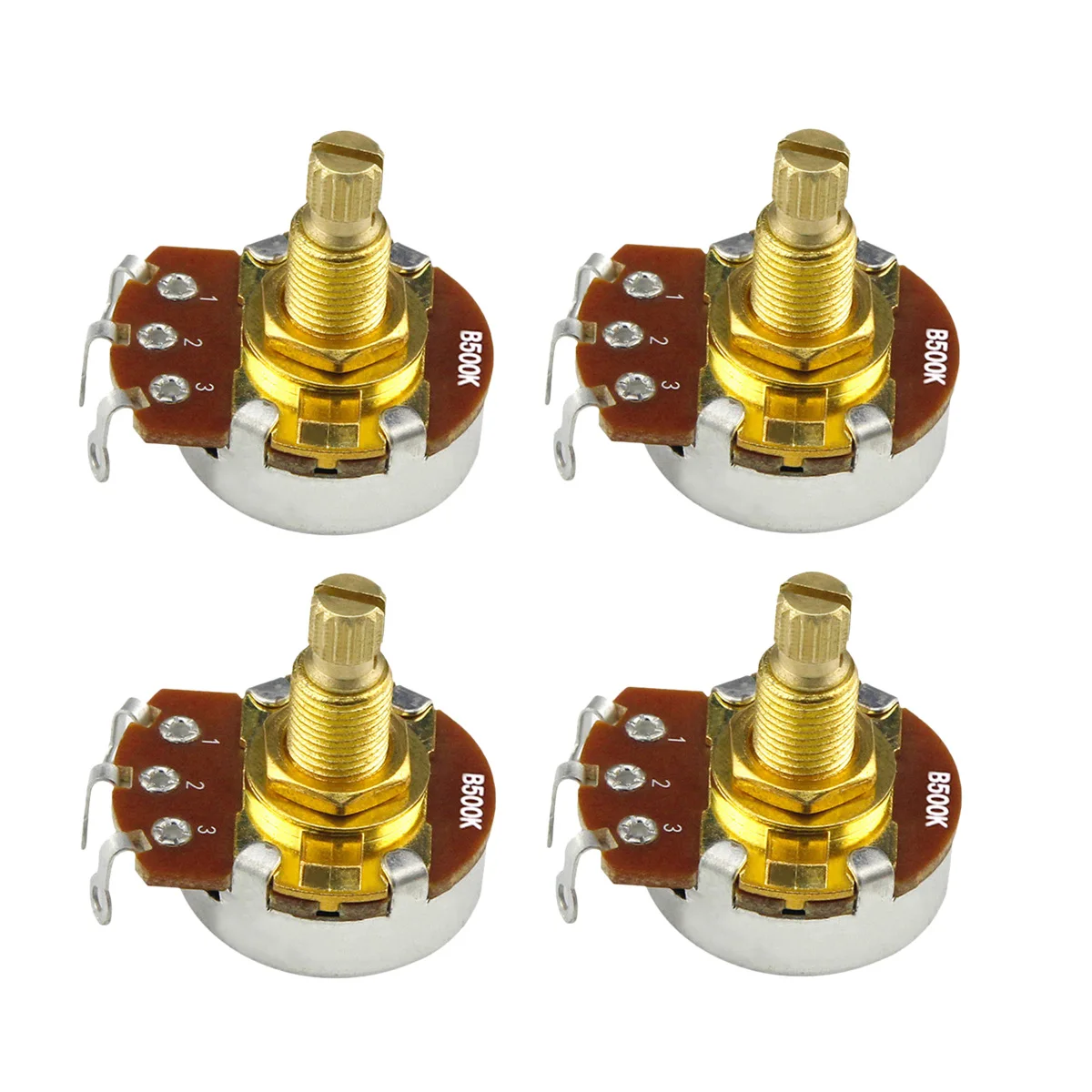 4 шт. потенциометры для гитары с длинным валом 18 мм|guitar potentiometer|a500k b500kpotentiometer guitar |