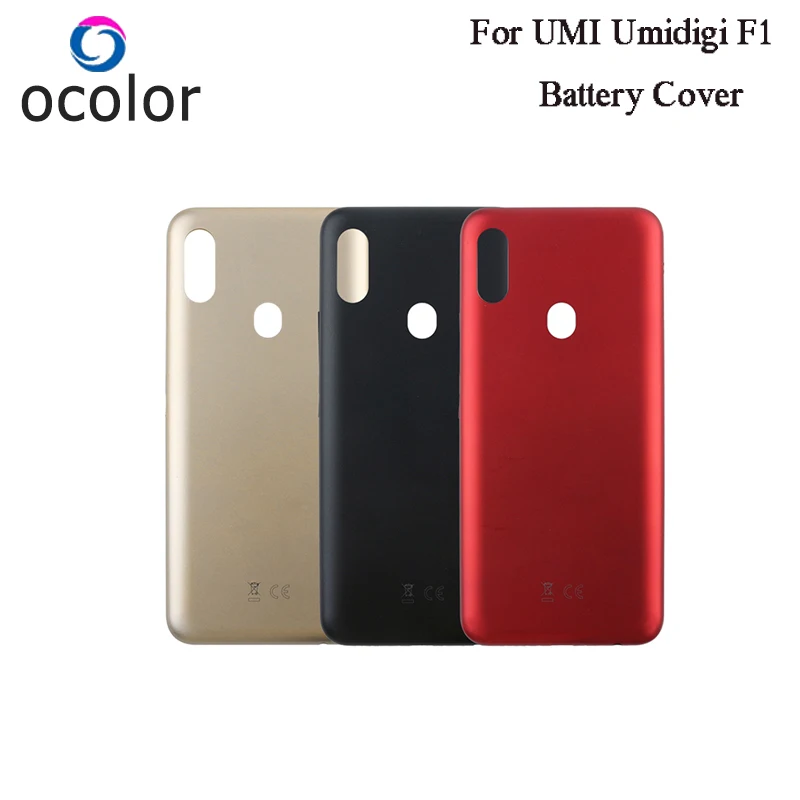 

ocolor For UMI Umidigi F1 Battery Cover Durable Protective Back Case Replacement For UMI Umidigi F1 Play Bateria Cover 6.3''