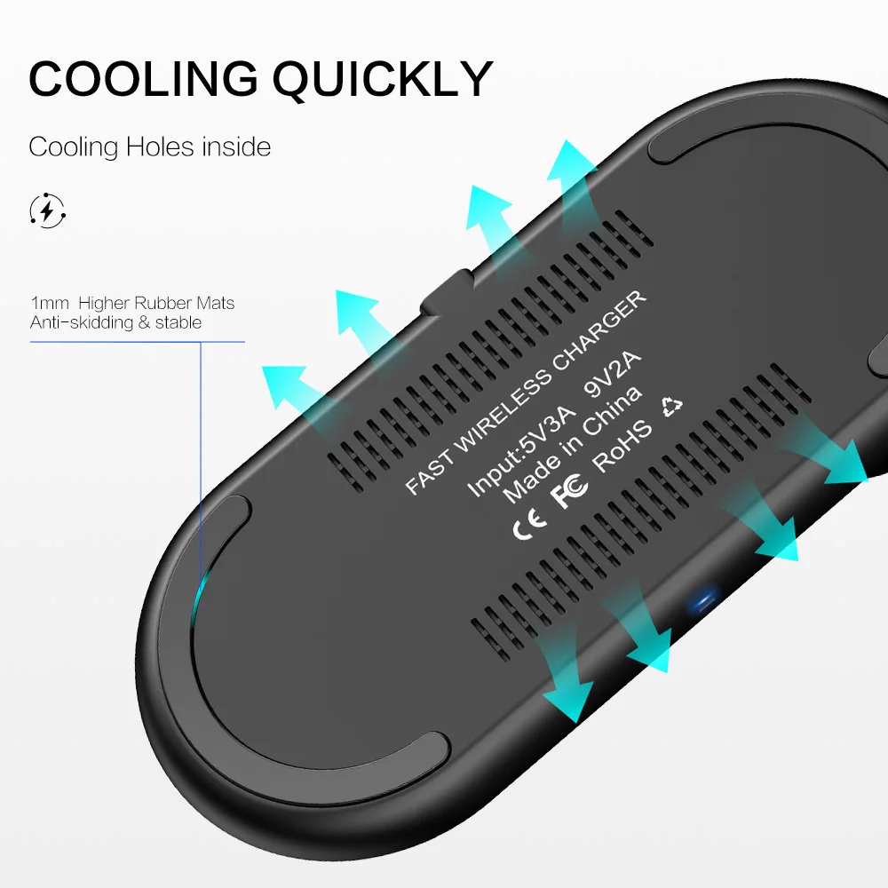 RAXFLY 2 в 1 Qi Беспроводное зарядное устройство для iPhone X XS Max XR 8 Plus быстрое Apple Watch 4 3 Dual
