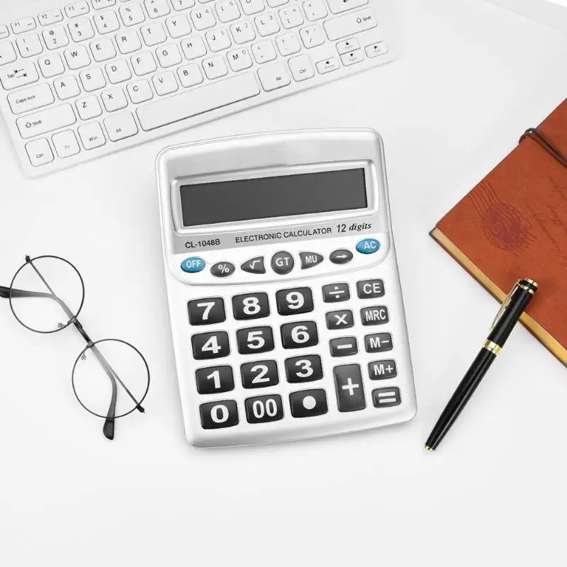 كبير عرض المحمولة 12 أرقام حاسبة زر كبير حساب أدوات الطلاب المدرسة مكتب سطح المكتب المالية الطلاب الإمدادات