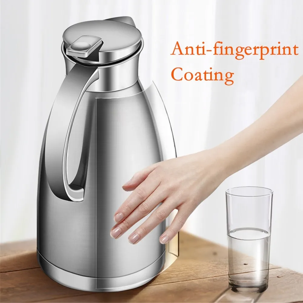 56oz Stainless Steel Thermal Coffee Carafe Dispenser Unbreakable Double  Wall Vacuum Thermos Flask Large Capacity Water Tea Pot - AliExpress
