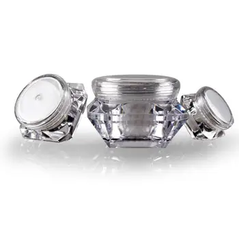 

200pcs 10g Empty Plastic Transparent Cream Jars 10ml Clear Cosmetic Packaging Containers DHL