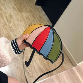 

Girl's Casual Messenger Shoulder Bag Mini Baby Kids Cartoon Girls Crossbody Bag Umbrella shape bag