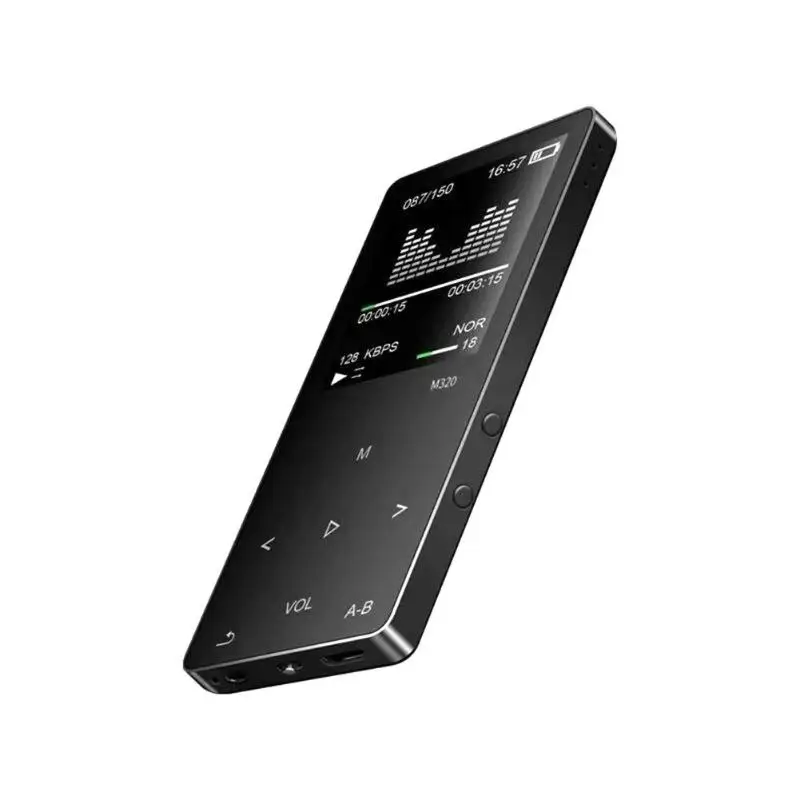 

ALLOYSEED Metal Bluetooth Sport Portable Audio Touch Screen MP3 Music Player with Built-in Speaker Support TF Card