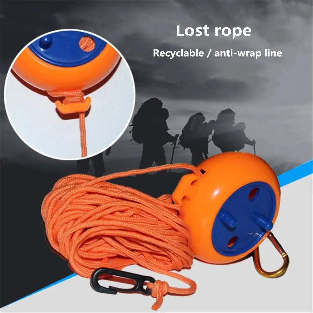 

None High Strength Outdoor Tent Rope Clothesline Retractable Rotation Recovery Box Type 8 M Tent Rope with Box