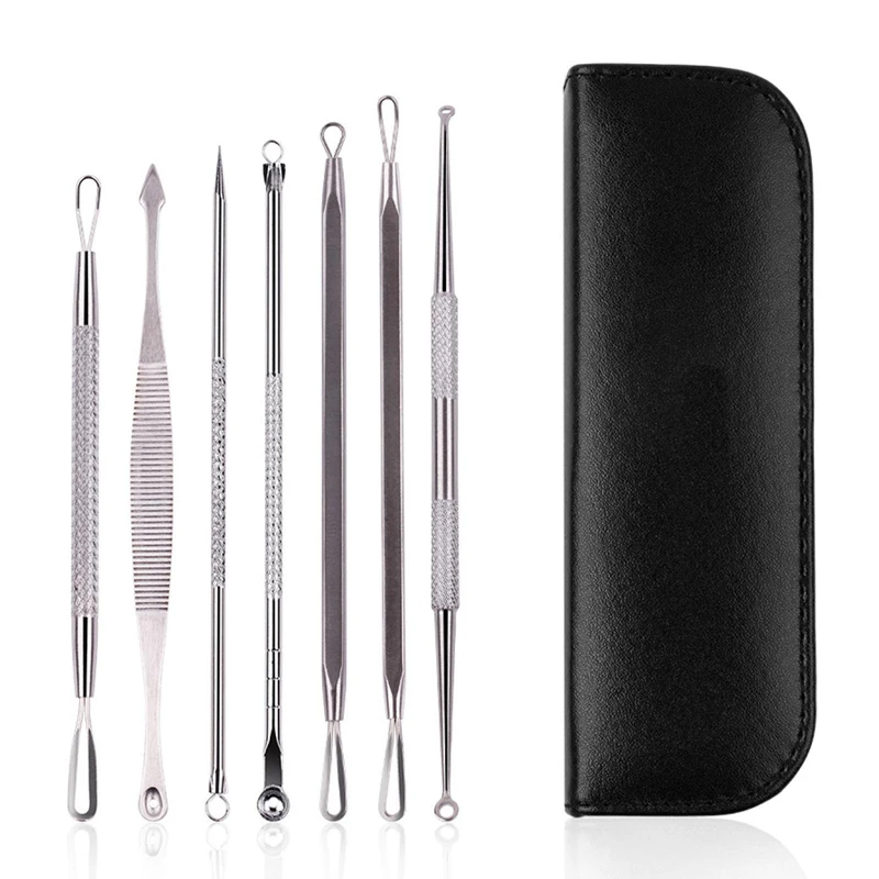 Shellhard 7pcs Stainless Steel Blackhead Remover Tool Kit Professional
