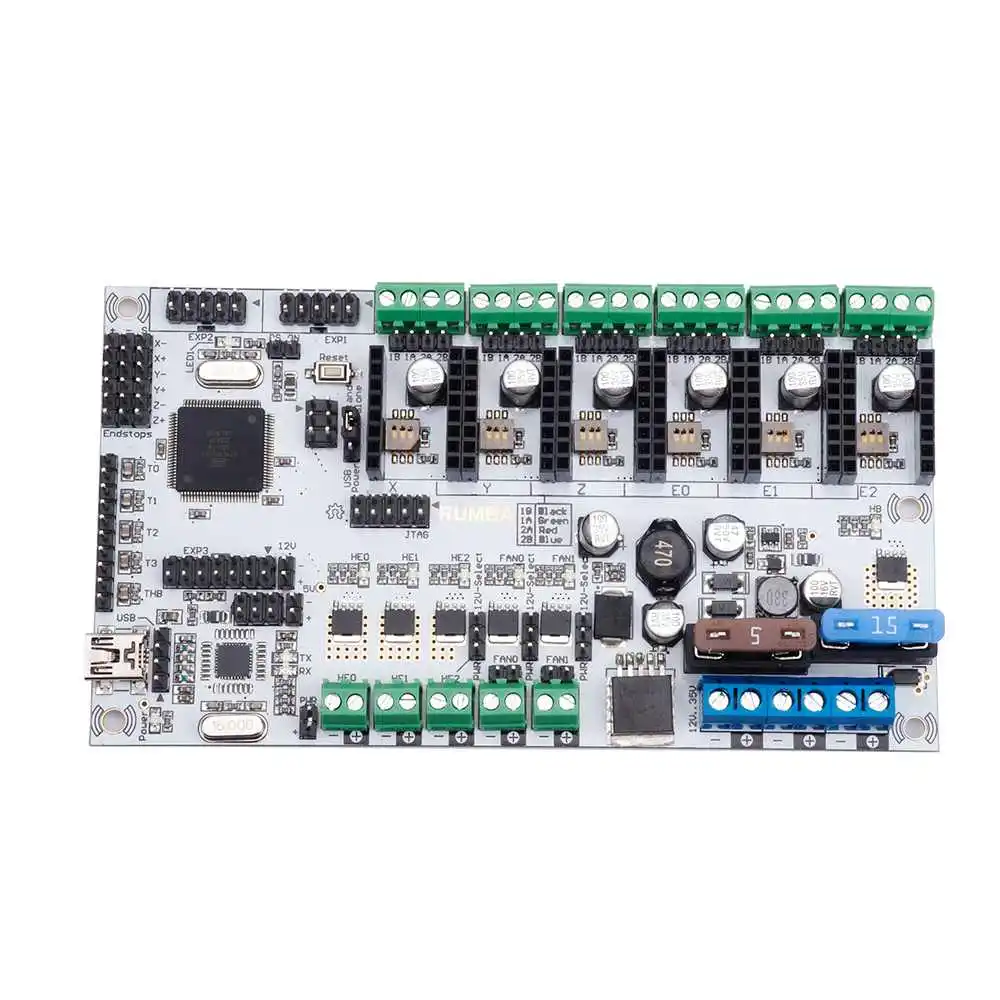 

HOT-Rumba Plus Motherboard 2560 R3 Processor Upgrade Rumba+ For 3D Printer Accessories Rumba Optimized Version Control Board