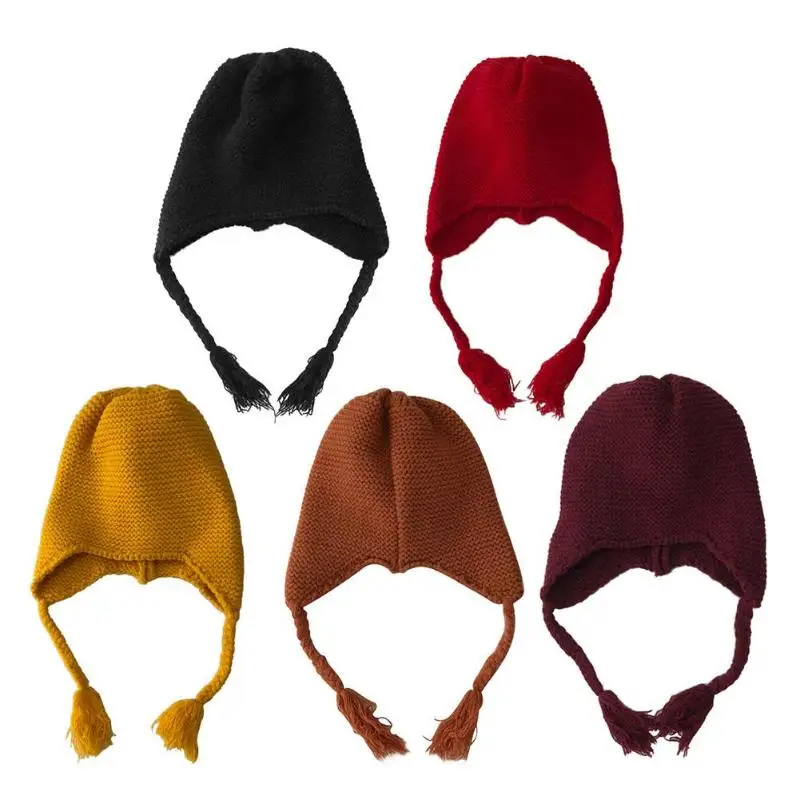 

New 5 Colors Fashion Winter Boys And Girls Caps Cute Kids Boys Girls Twist Hat Children Solid Knitted Beanie Cap Birthday Gifts