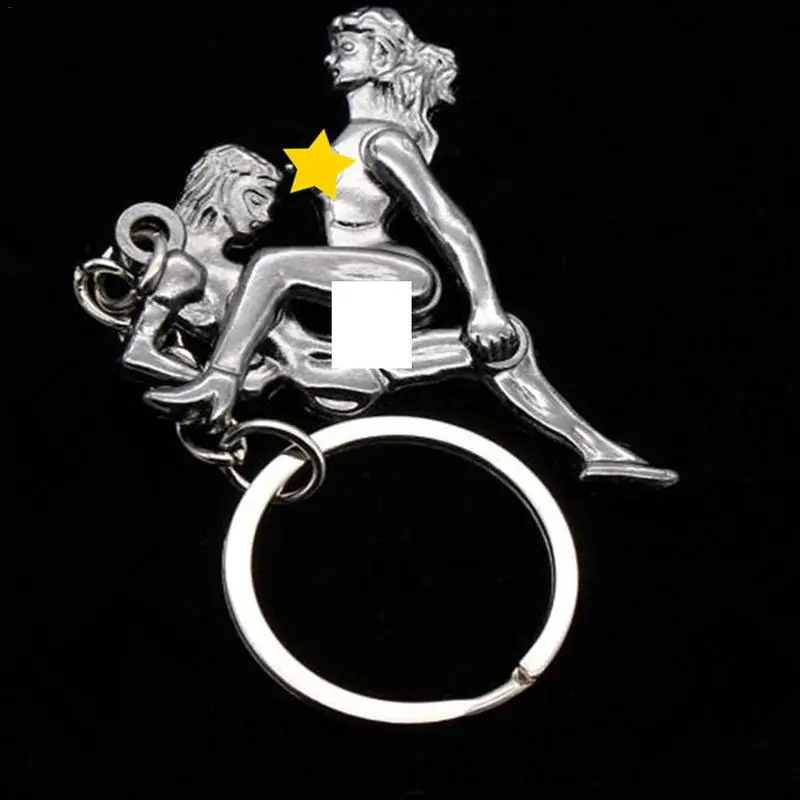 

Car Key Rings Sexy Eight Style Simulation Activities HAPPY MAN Couple Buckle Chain Alternative Adult Fun Gift Keychain