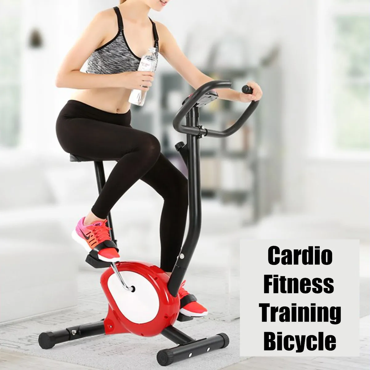 

Red Indoor Electric Exercise Bike Training Bicycle Fitness Cycling Machine Cardio Aerobic Gym Home Fitness Equipment Bikes