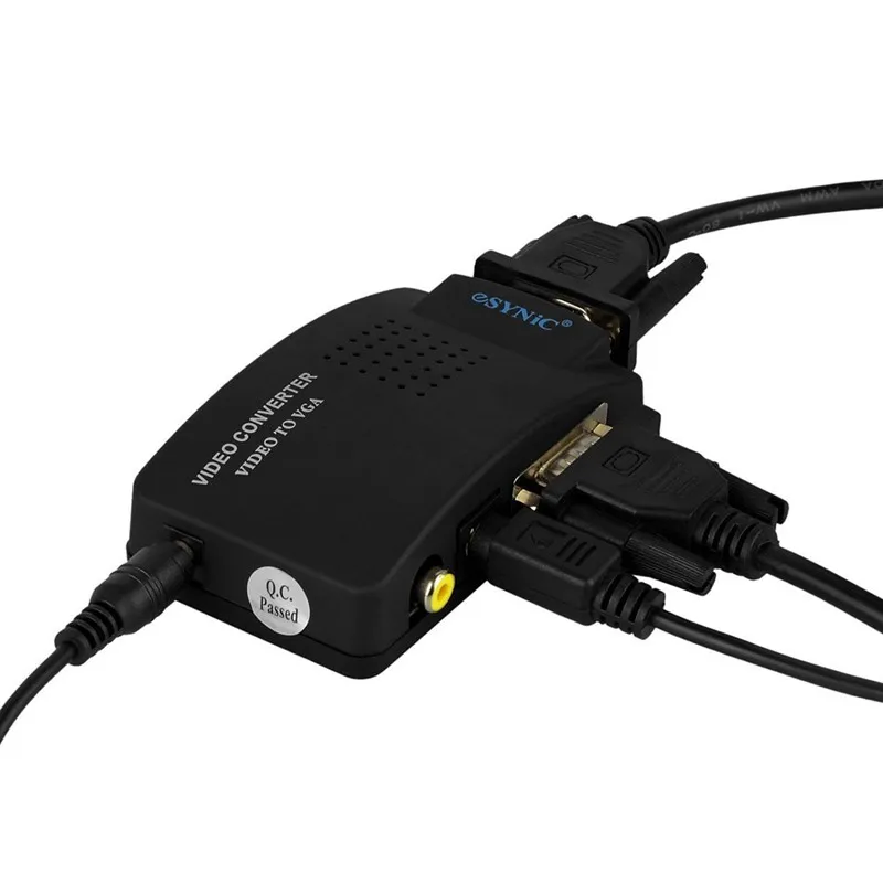 RCA композитный AV s видео в VGA конвертер коробка CCTV DVR ПК ноутбук к ТВ проектор вход
