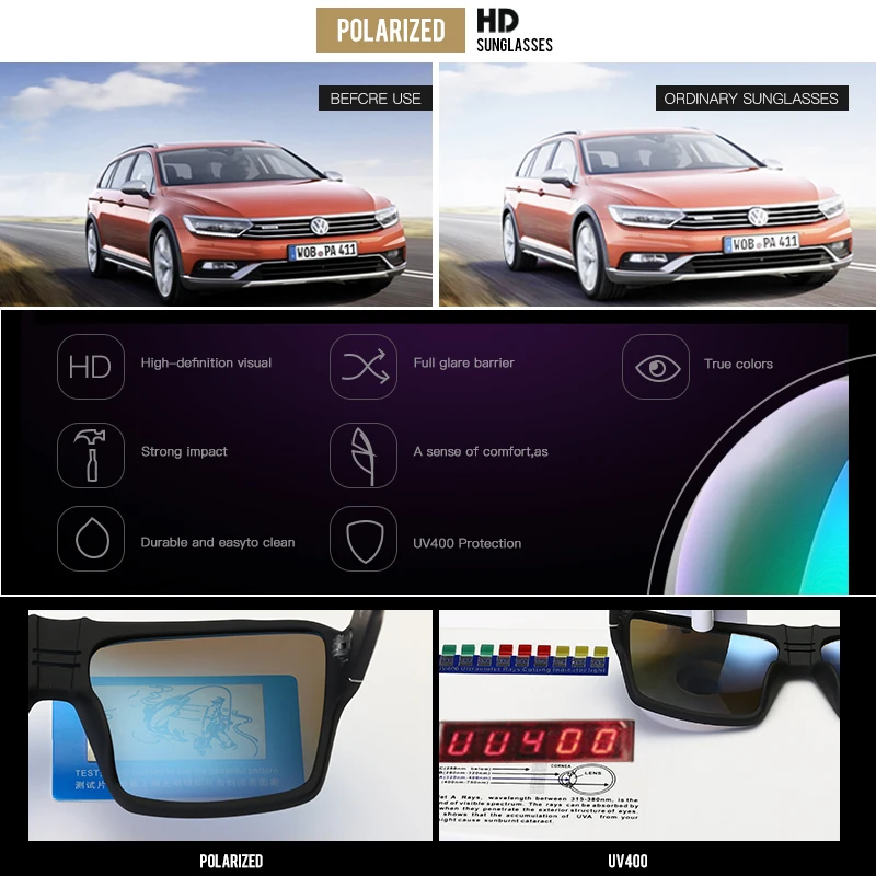 MATIC Retro vintage aviator Sunglasses For Men's Square Mirror Shades Polarized Pilot Male Glasses Ken Block Dubery Brand Design