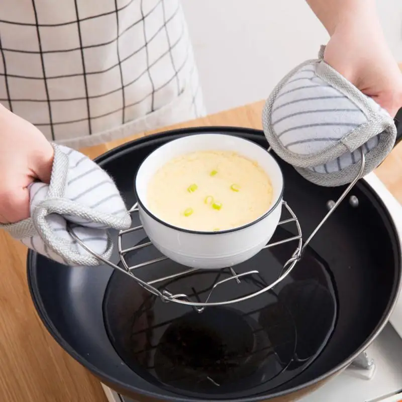 

Portable Anti-Scalding Four-Leg Multi-Purpose Stainless Steel Steaming Rack Steamer With Handle High-Profile Pot Steamer