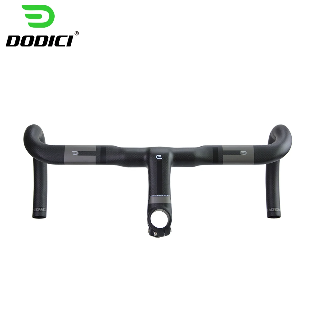

DODICI road bike handle carbon fiber road handlebar Integrated Handlebar With Stem bicycle handlebar bend 400/420/440*90/100/110