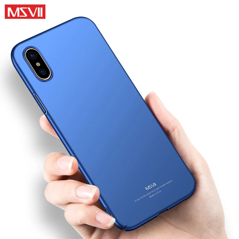 Msvii Чехлы для iPhone X Xs Xr чехол тонкий матовый Apple Жесткий ПК Max телефона|Бамперы| |
