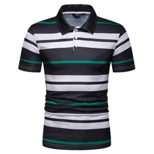 2019 Free Shipping New Summer Men's Short Sleeve Polo Shirt Male Contrast Color Stripe Print Slim Lapel Casual Mens Polo Shirt 2019 Free Shipping New Summer Men's Short Sleeve Polo Shirt Male Contrast Color Stripe Print Slim Lapel Casual Mens Polo Shirt