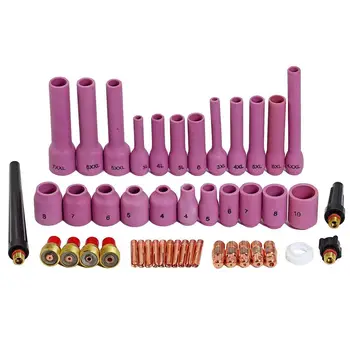 

BHTS-TIG Gas Lens Collet Body Assorted Size Kit Fit SR WP 9 20 25 TIG Welding Torch 46pcs