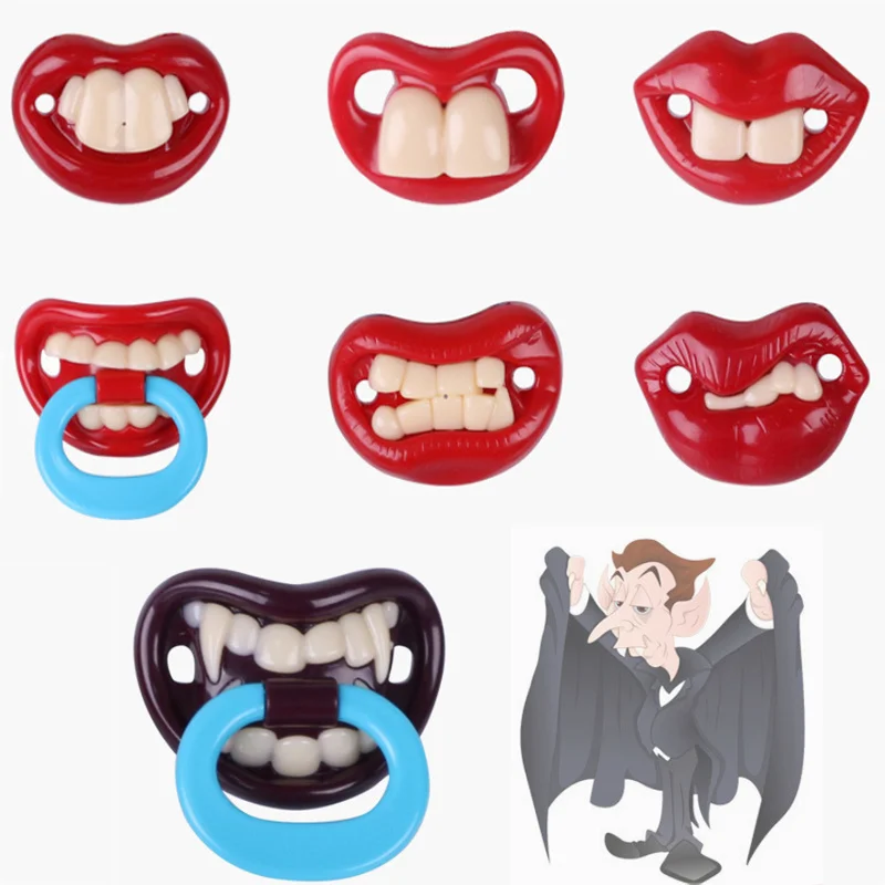 Funny Tooth Style Baby Pacifier Dummy Nipple Teethers Appease Toy