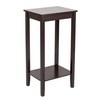 

Simple Two-story Bedside Table Side Coffee Table High-foot Style Brown Bedroom bedside table