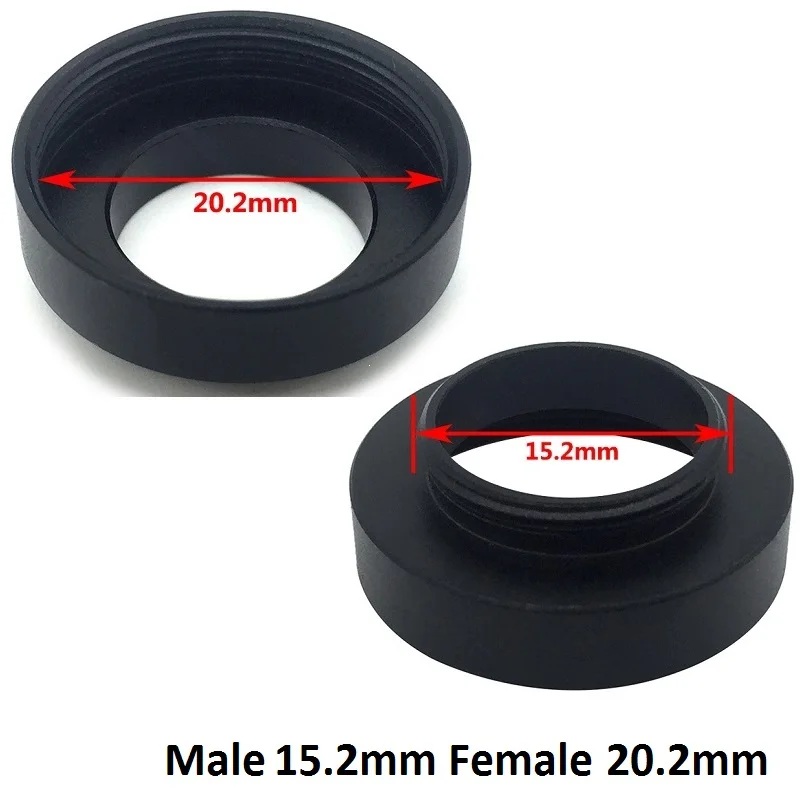 Microscope Objective Lens Adapter Female 20.2mm to Male 15.2mm Adaptor M20.2 M15.2 25mm 26mm M26 M25 for Nikon Olympus