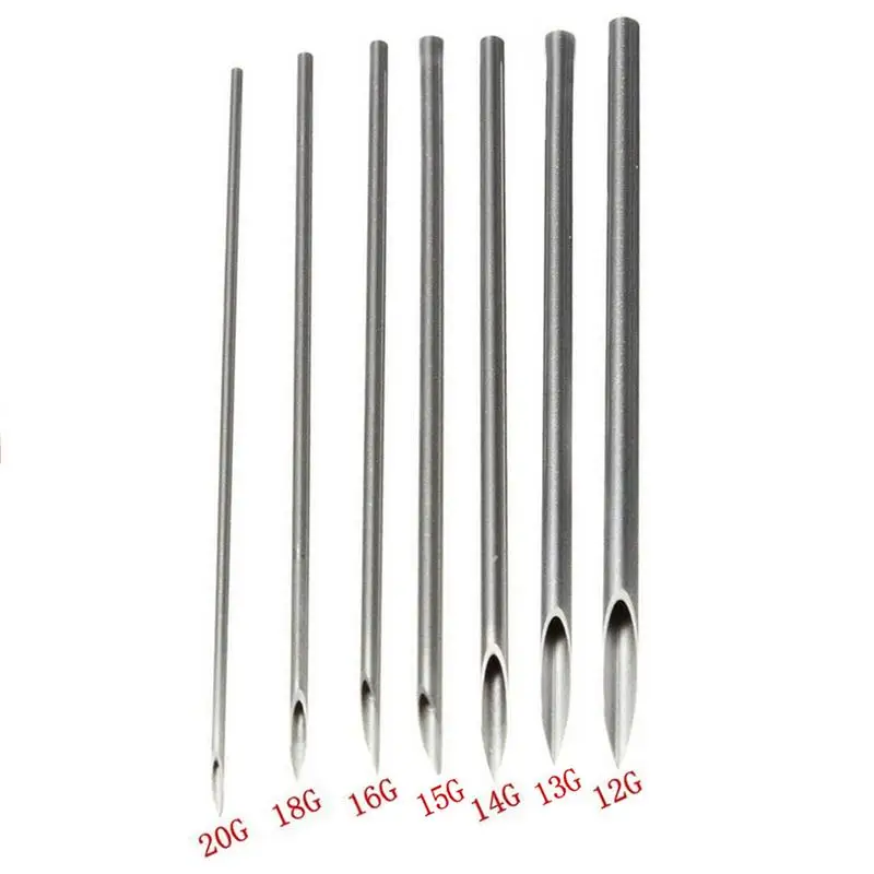 

100PCS Body Piercing Needles Cartilage Piercing Catheter Needles Medical Tattoo Piercing For Lip Tongue Ear Nose Piercing Supply