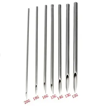 

100PCS Body Piercing Needles Cartilage Piercing Catheter Needles Medical Tattoo Piercing For Lip Tongue Ear Nose Piercing Supply