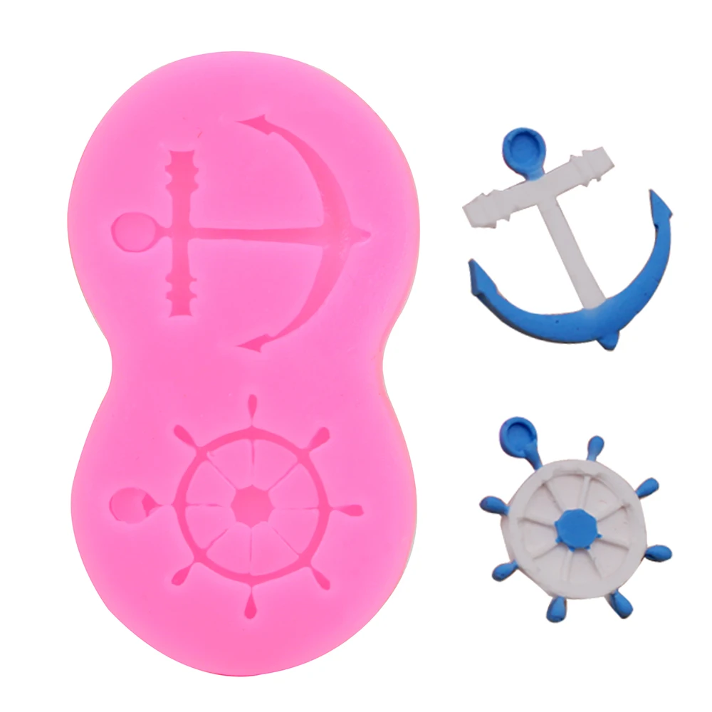 

3D Anchor Boat Silicone Mold Cake Tools Bakeware Cookie Cake DIY Decorating Tools Sugarcraft Fondant Cake Baking Mould