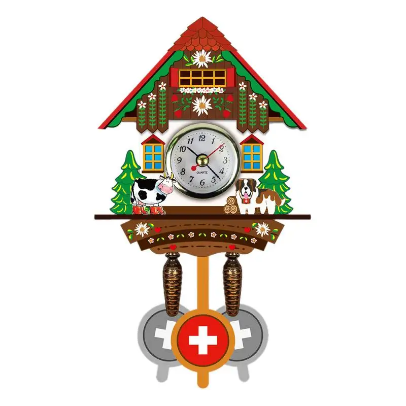 Часы Cuckoo, настенные часы, инновационные деревянные, европейский стиль, для гостиной, винтажные, сделай сам, часы без батареи, украшение для дома