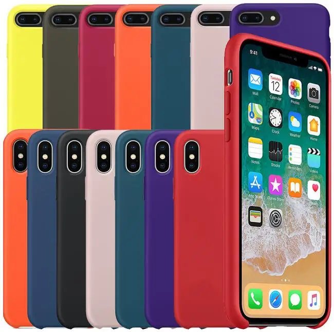 Have LOGO Original Official Silicone Case For iPhone 7 8 Plus For Apple