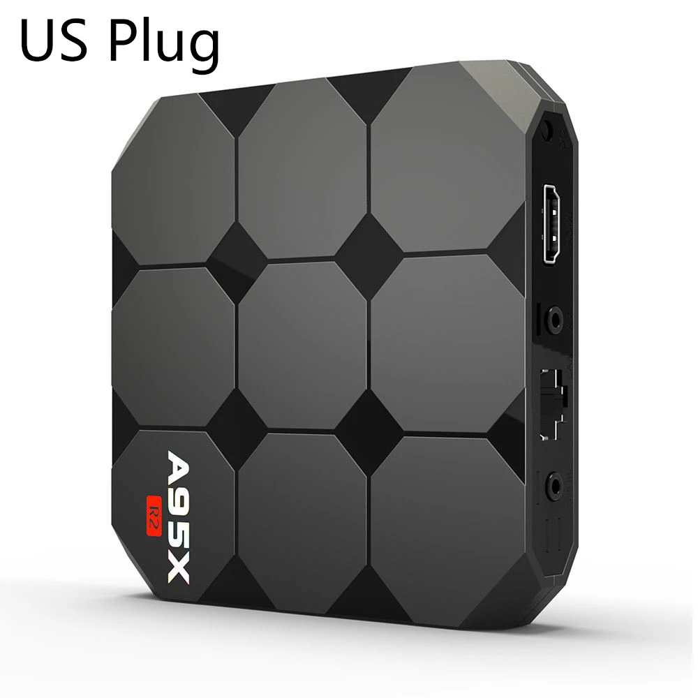 2018 A95X R2 ТВ приставка Amlogic S905W 2 4 GHz 4K WiFi Android 7 1 домашний медиаплеер US plug|ТВ-приставки