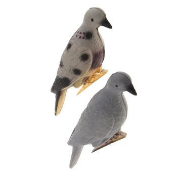 

2pcs EVA Pigeon Decoy 3D Realistic Bionic Hollow Body Yard Garden Pool Decorative