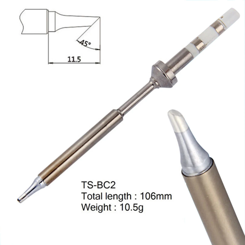 

TS-I / TS-BC2 Replacement Solder Tip Electrical Appliance Welding Tool for TS100 Digital Soldering Iron Metal Welding Tips