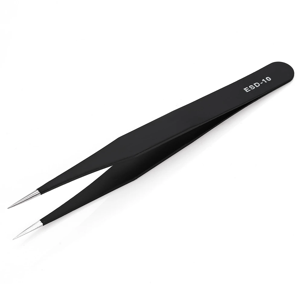 ESD - 10 Anti-static Stainless Steel Pointed End Tweezers for Repairing | Инструменты