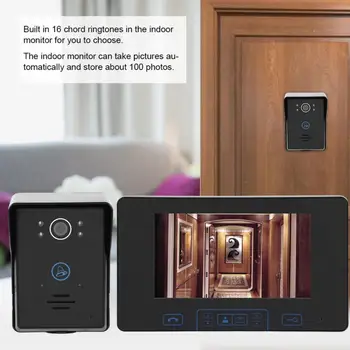 

7 inch Wireless Camera Fingerprint Door Bell Wireless Video Doorbell Intercom Digital Door Phone Bell deurbel