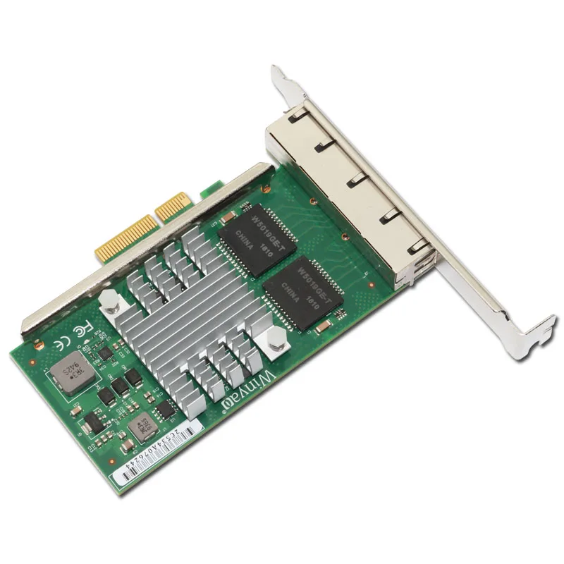 Winyao WYI350-T4V2 PCI-E X4 RJ45 четырехпортовый сервер Gigabit Ethernet 10/100/1000 Мбит/с Сетевая интерфейсная карта для i350-T4 NIC