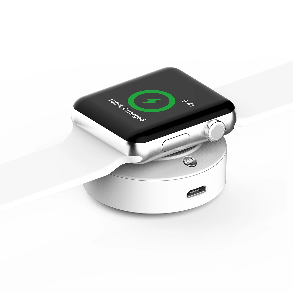 

QI Wireless Charger Power Bank for iWatch 1 2 3 4 Portable Mini Wireless Charger External Battery Pack KeyChain for Apple Watch