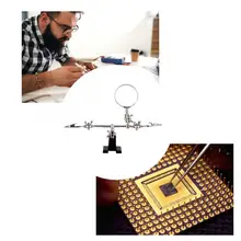 1 шт. 60 мм пайка горячим воздухом паяльная станция Подставка 5X многофункциональная металлическая ручная Лупа паяльная станция цифровая с зажимом