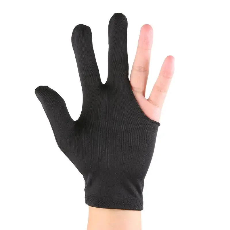 Спандекс кий для снукера бильярда перчатка для левой руки открытый три пальца аксессуар для унисекс лайкра Ткань Вышивка высокое качество Z75