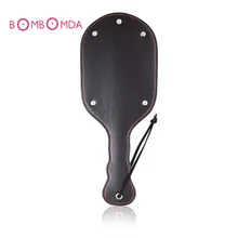Pussy Tickler Leather Spanking Paddles Ass Slap Stimulator Fetish Whip Handle Flogger BDSM Erotic Sex Toy For Couple Women