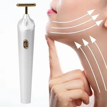 

Led Facial Mask Golden Electric Face Massager Eye Skin Tightening Face Slimming USB Charging Massager Skin Vacuum
