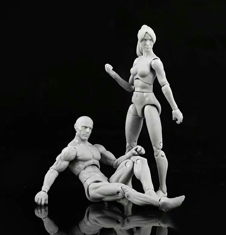 

2019 New SHFiguarts BODY KUN / BODY CHAN Grey / Orange Color Ver. PVC Action Figure Collectible Model Toy Painting DIY Tool 11CM