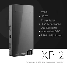 XDuoo XP-2 портативный усилитель для наушников Bluetooth 5,0 USB DAC усилитель для наушников HD передача сигнала AUX IN для iOS Android
